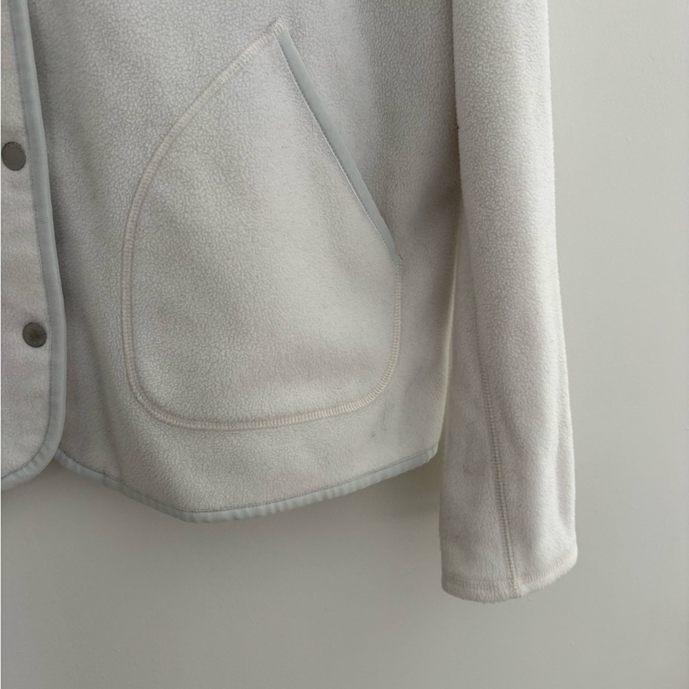 Kit and Ace White Snap-Front Fleece Cardigan - Picture 4 of 5
